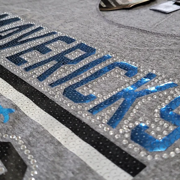 NEW Dallas Mavericks NBA Gameday Couture Womens Racerback Tank Heather Grey Medm - Picture 4 of 11